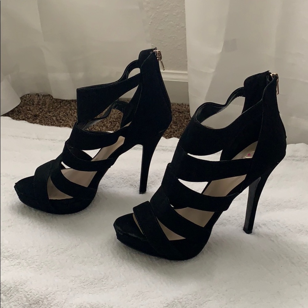 Black Strappy Heels